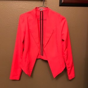 Coral pink fitted blazer - like new, worn once